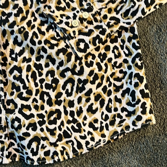 NWT J. Crew leopard button-up cotton poplin shirt in signature fit - Picture 6 of 9